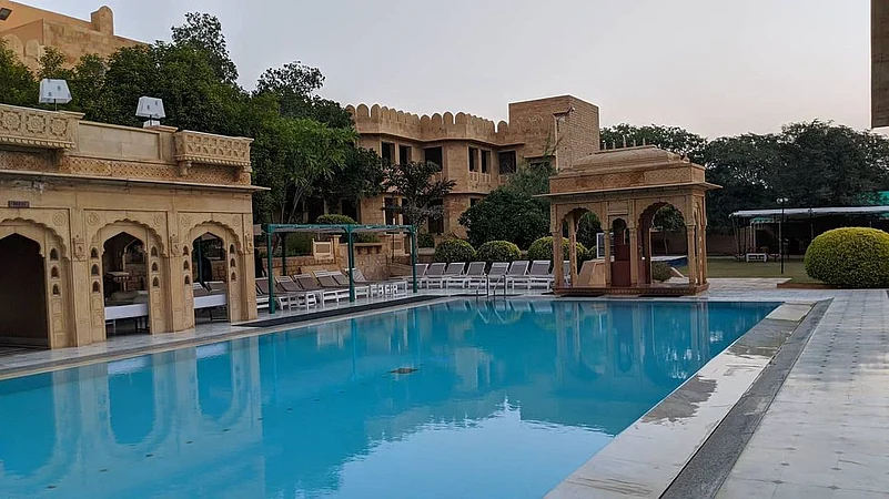 The pool at the hotel