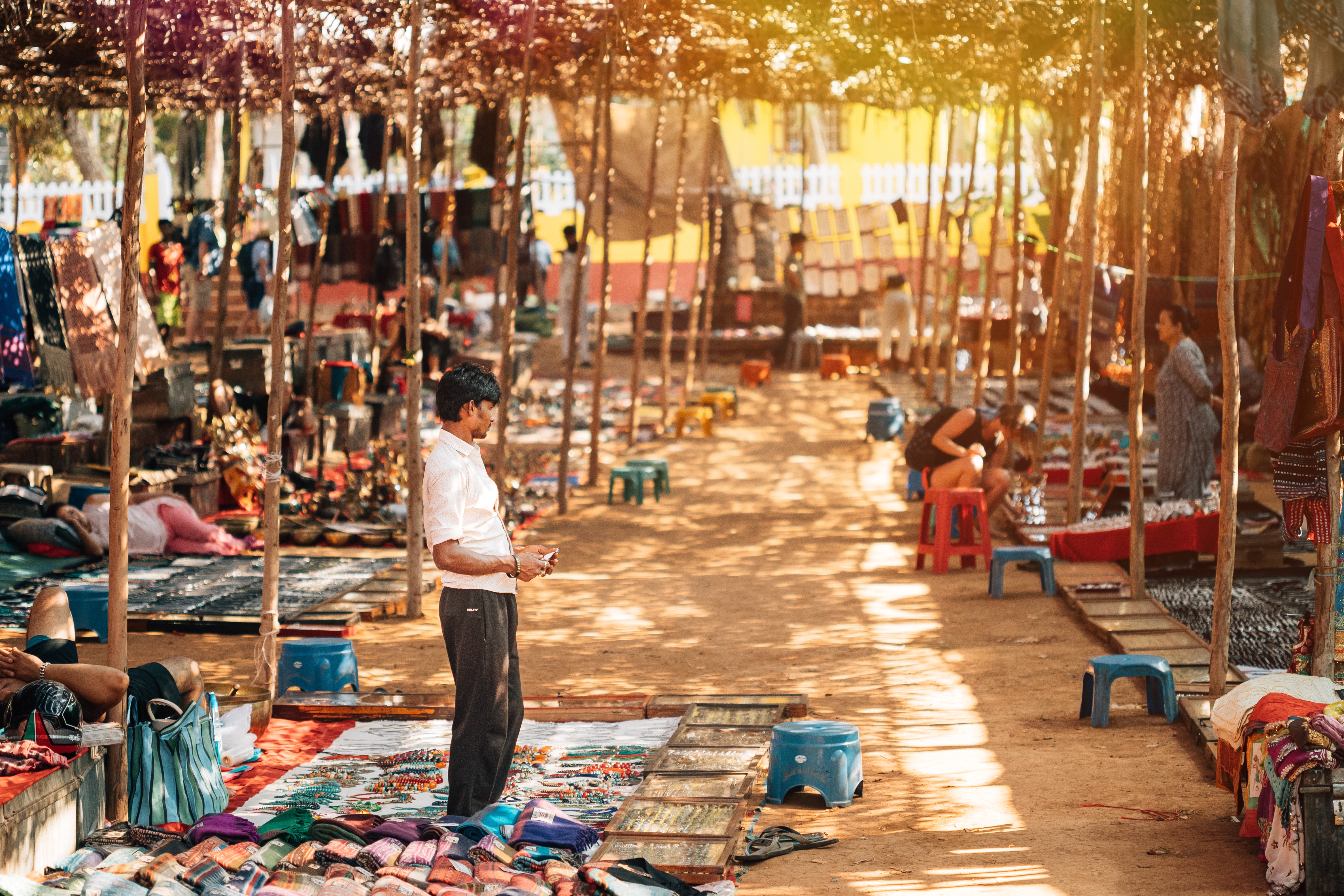 A market near Anjuna Beach, Goa