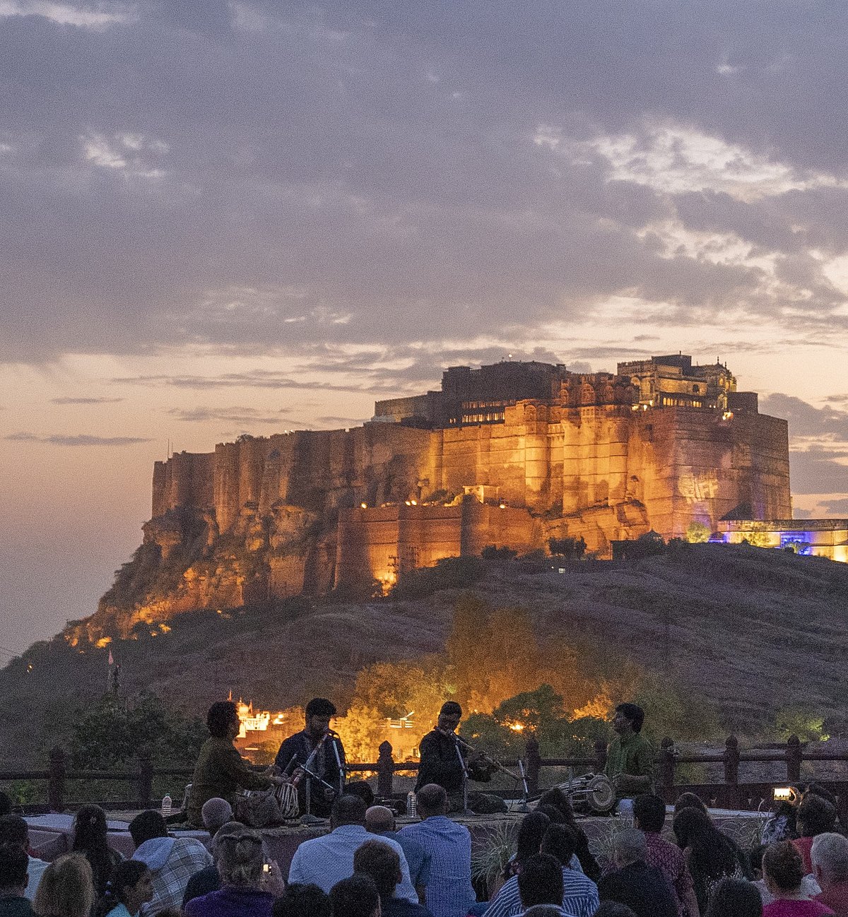 Performances in the backdrop of the majestic  Mehrangarh Fort