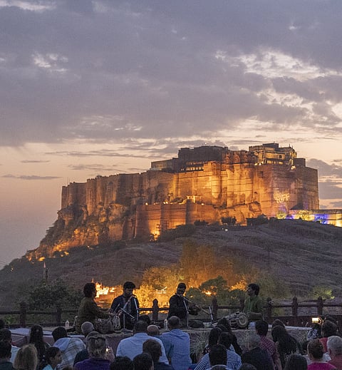 Performances in the backdrop of the majestic Mehrangarh Fort