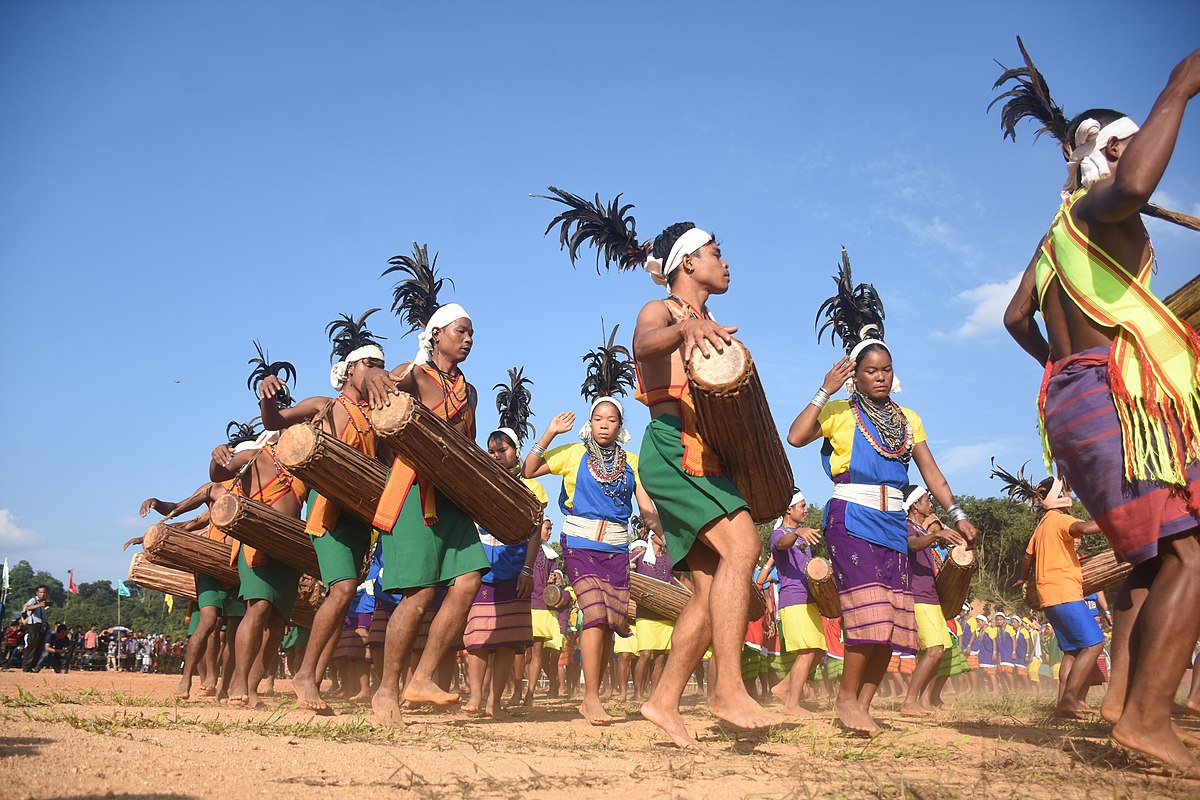 Visma Kumar/WikiCommons : The Wangala Festival is celebrated by Garo tribes in Meghalaya