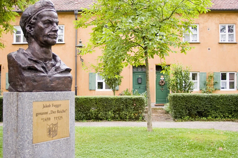 Bust of Fugger The Rich at Fuggerei