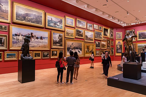 Sculptures by artist Jonathan Owen in the John Schaeffer Gallery at the National Gallery of Victoria