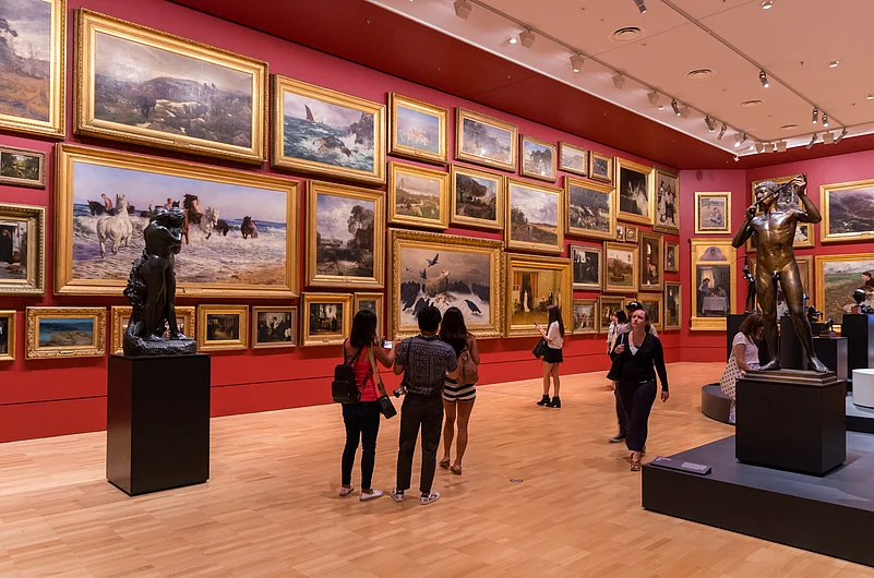Sculptures by artist Jonathan Owen in the John Schaeffer Gallery at the National Gallery of Victoria