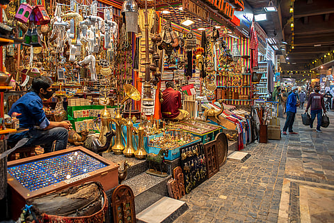 An antique goods shop in Muttrah souq in Muscat