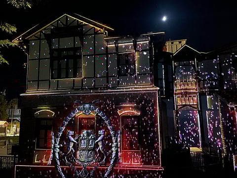 The light and sound show at the Bantony Castle