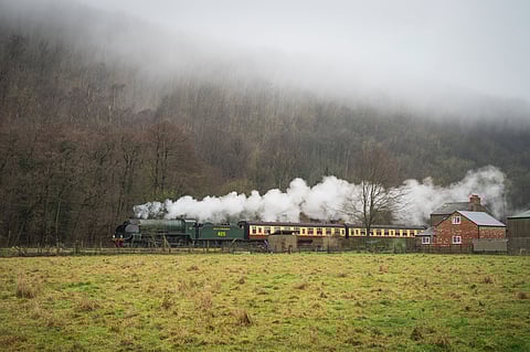 Santa Special, a steam train traveling from Pickering to Grosmont station