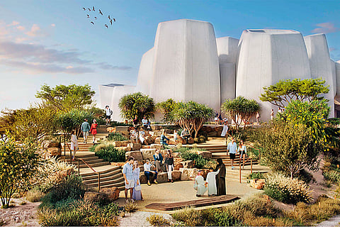 A rendering of Marine Life Institute modelled after coral reefs