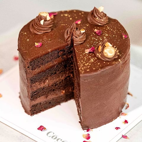 Gluten free, vegan chocolate cake