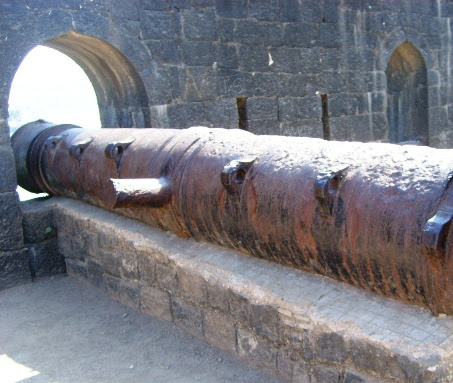 One of the cannons at the fort