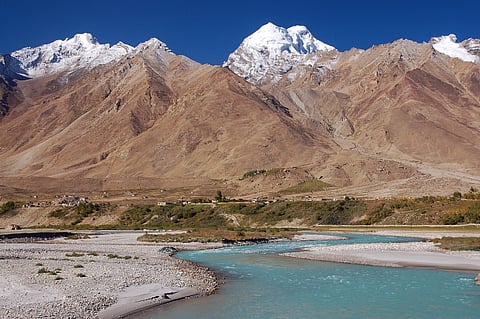 Zanskar Valley has high terrains and river valleys