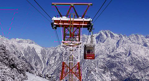 Auli Joshimath ropeway offers scenic vistas of the Himalayas