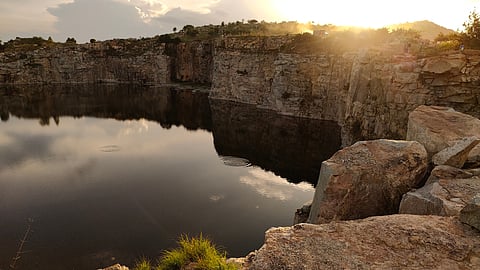 Every sunset brings the promise of a new dawn at granite mines of chota ladakh, Kolar