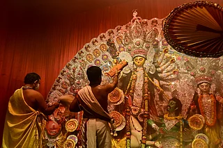 Rudra Narayan Mitra/Shutterstock : Durga Puja is one of the largest festivals in India