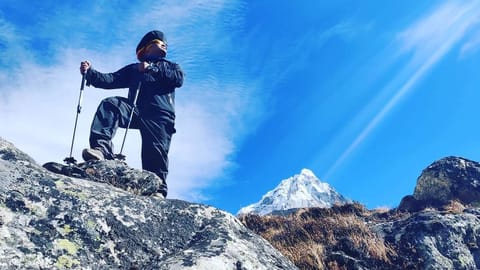 Satyarup during an expedition