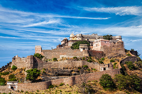 The ramparts of Kumbhalgarh Fort, Rajasthan