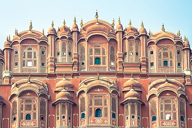 Shutterstock.com : Hawa Mahals facade sports intricate latticework with 953 windows