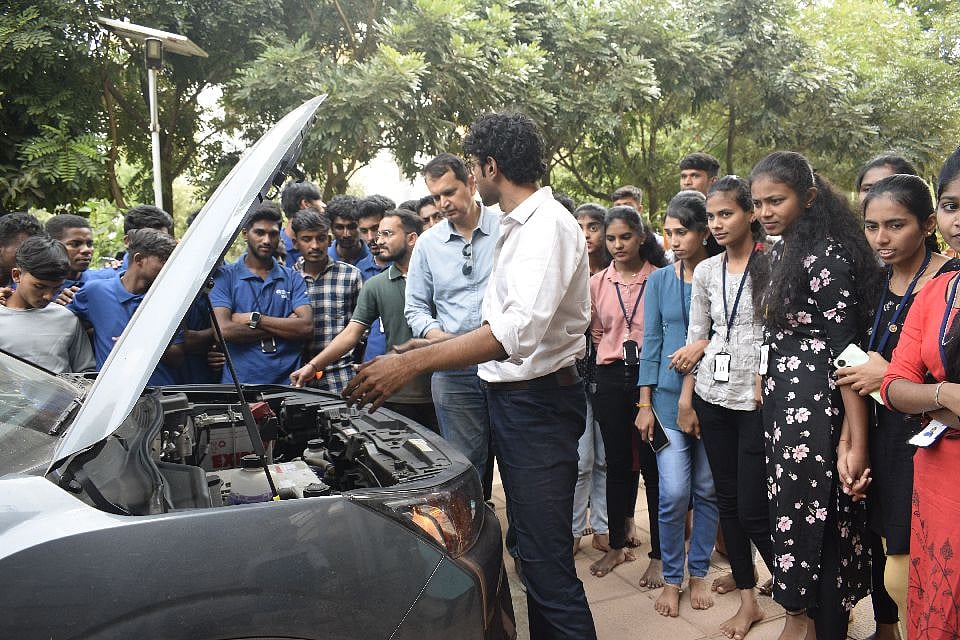 Sushil with his e-car