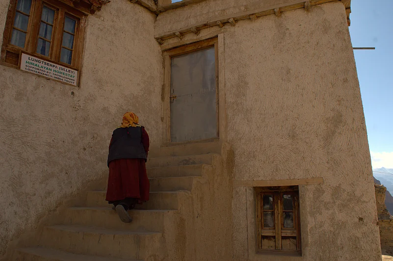 Api guiding her towards her home