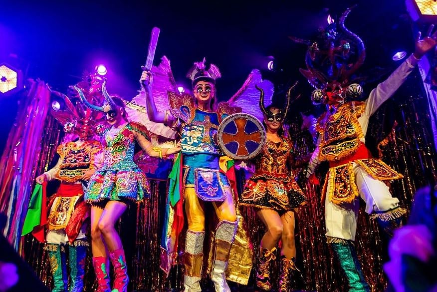 woodfordfolkfestival/Instagram
 : The Bolivia Marka Dance Group at the Woodford Folk Festival