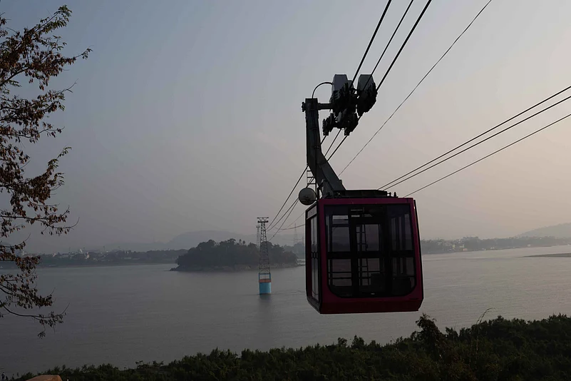 Cable car on the Brahmaputra