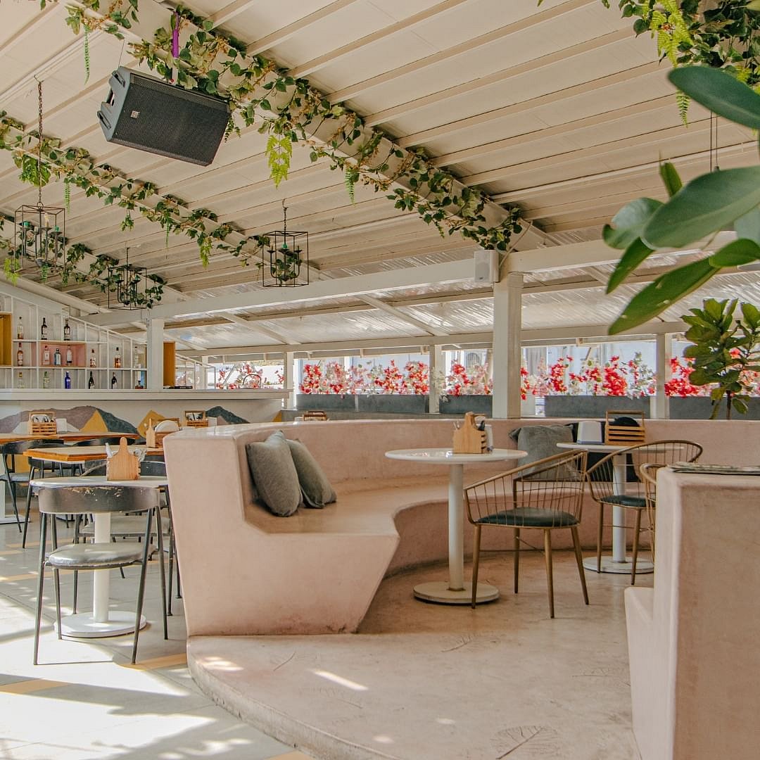 Hungry Hippie has a  rooftop setup