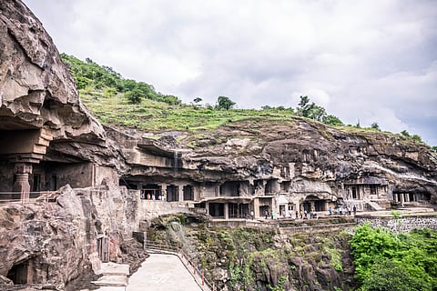 The Ajanta Caves were discovered in 1819 