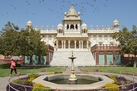  Jaswant Thada, a white marble mausoleum for royalty