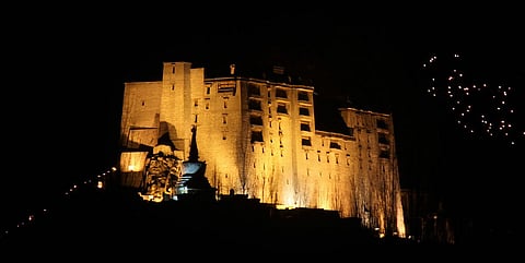 Leh Palace lit up on Galdan Namchot festival