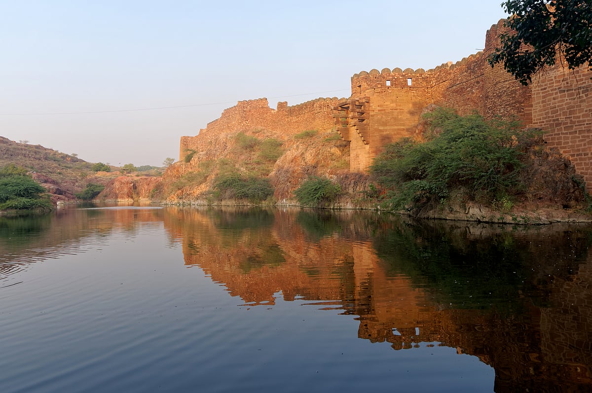 Ranisar lake below the fort