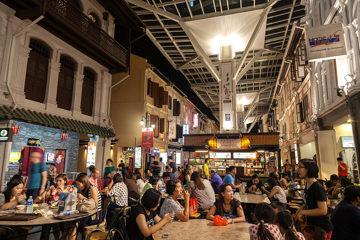 Food hall in Singapore