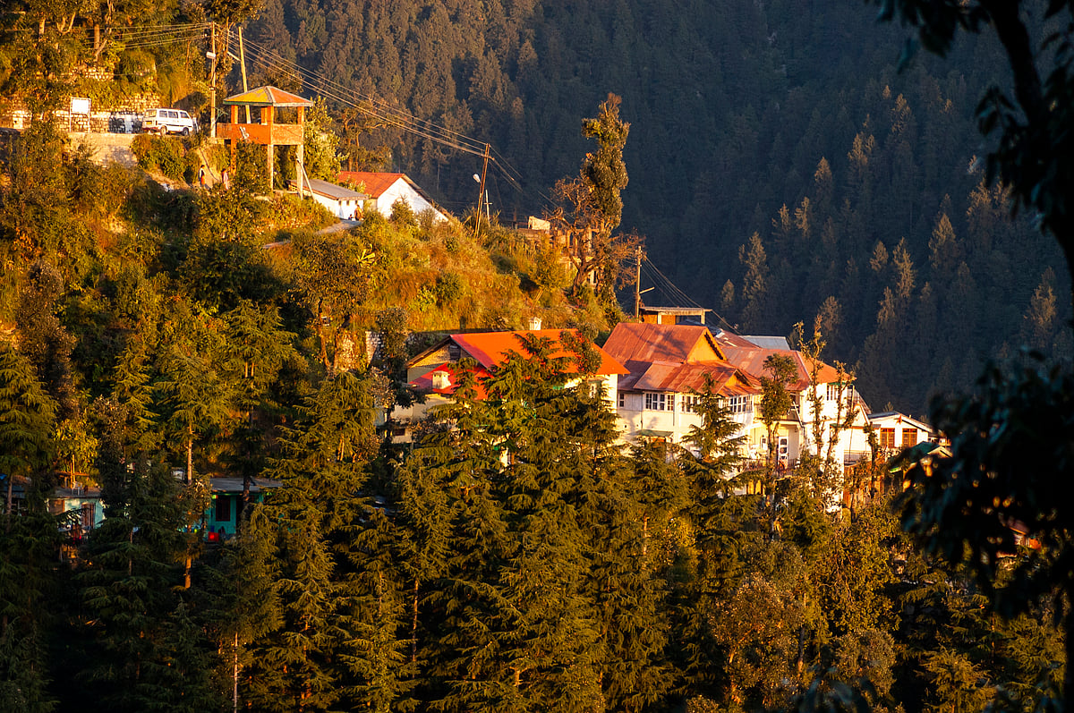 Houses on the steep hills of Dalhousie