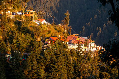 Houses on the steep hills of Dalhousie