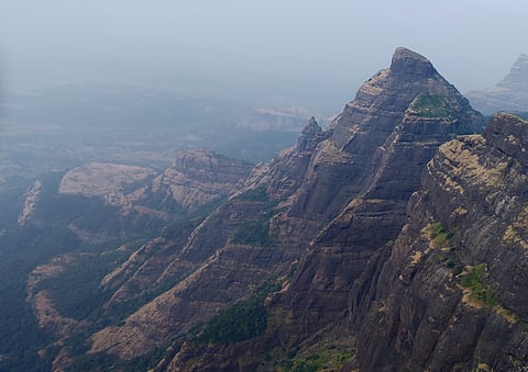 A view of Harishchandragad from Konkan Kada
