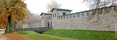 These ancient fortifications were erected approximately two millennia ago to safeguard the vast Roman Empire