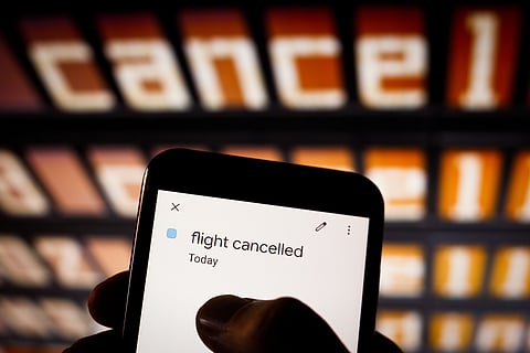 Flights have been cancelled on account of the ongoing crisis