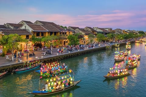 A view of Hoi An ancient town, a UNESCO World Heritage site at Quang Nam province in Vietnam