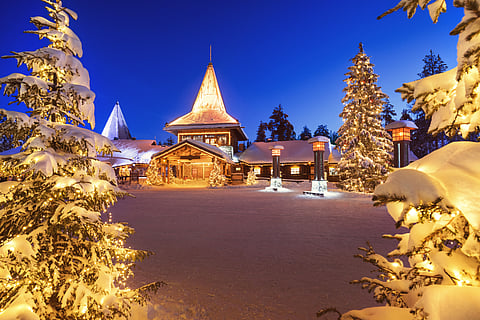 Santa Claus Village in Rovaniemi in Lapland in Finland