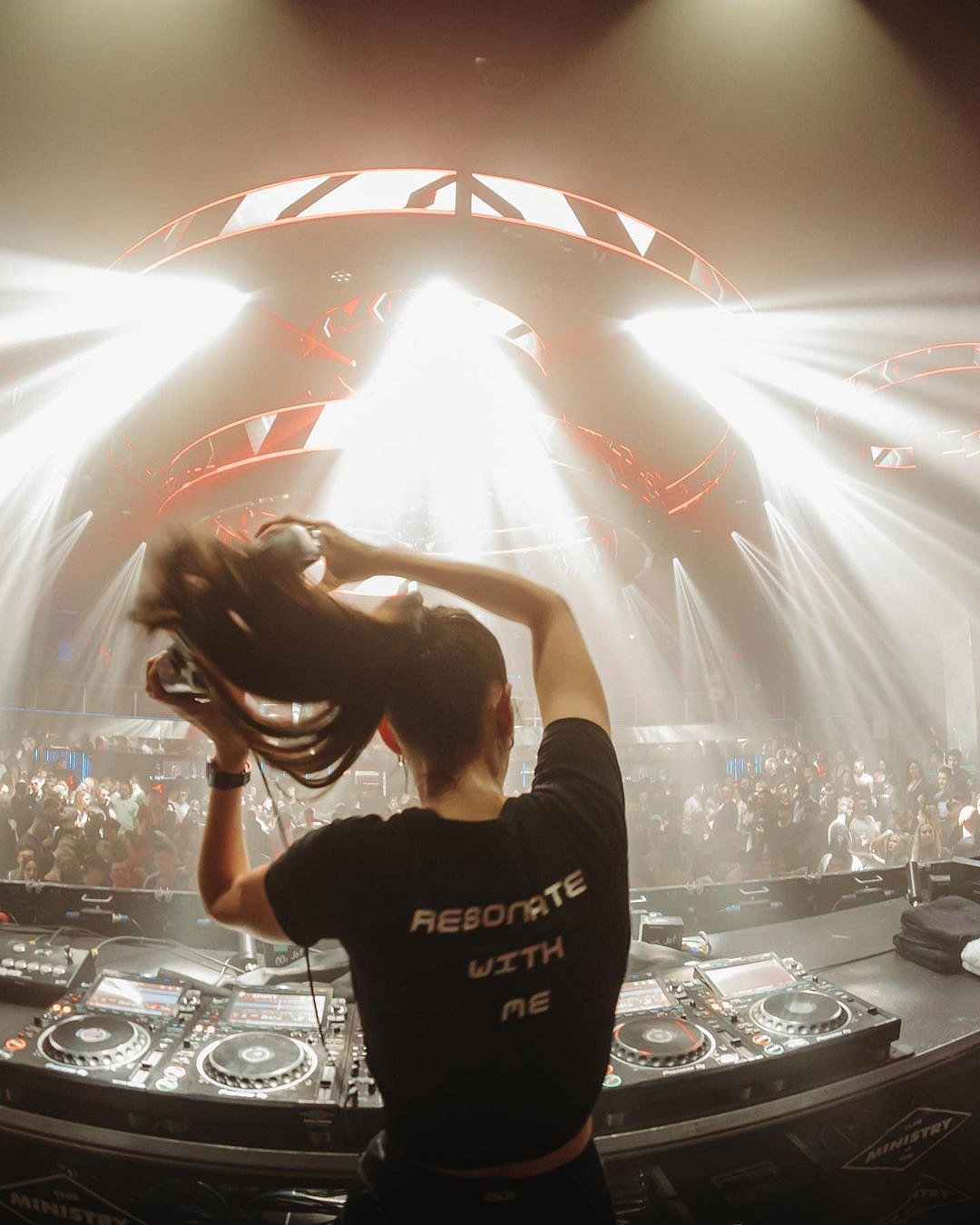 Dj Lilly Palmer playing at an event