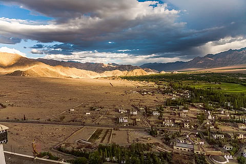 Aerial View from Thiksey Monastery, Leh