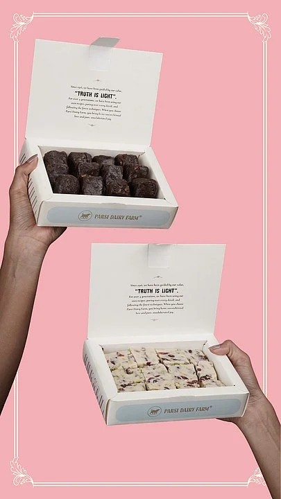 Chocolate boxes from Parsi Dairy Farm