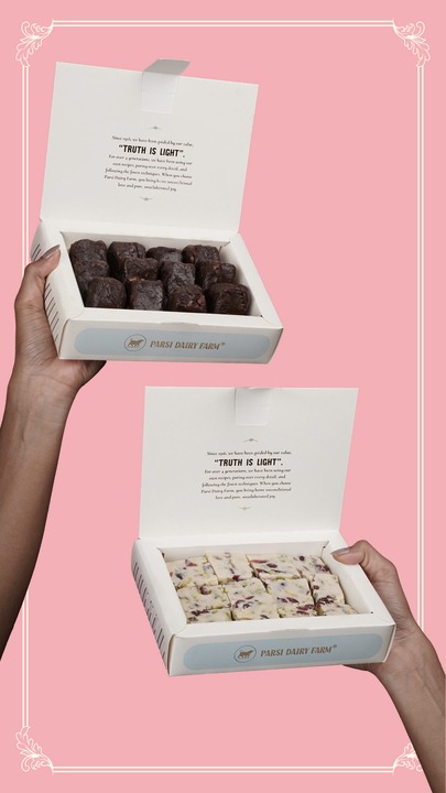 Chocolate boxes from Parsi Dairy Farm