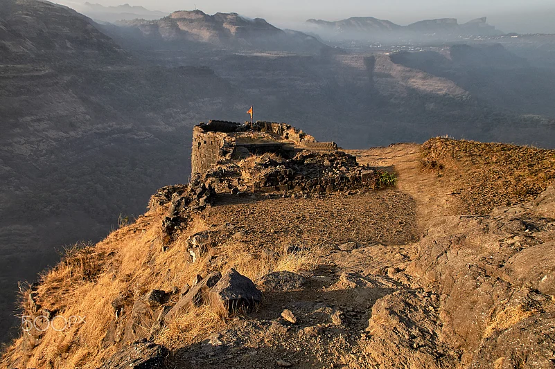 Rajmachi Fort is located in the serene Sahyadri range