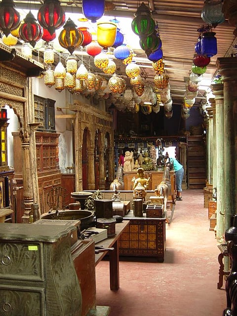 An antique shop in Kochi's Jew Town
