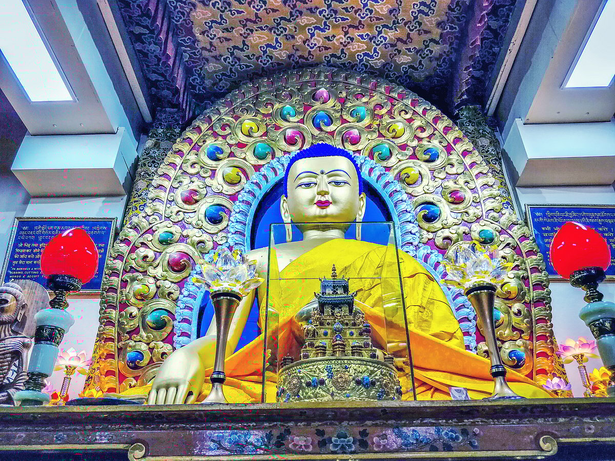 The Dalai Lama temple sees Buddhist pilgrims throughout the year