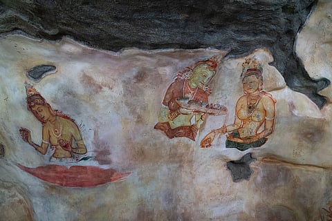 Asian fresco at Sigiriya Museum