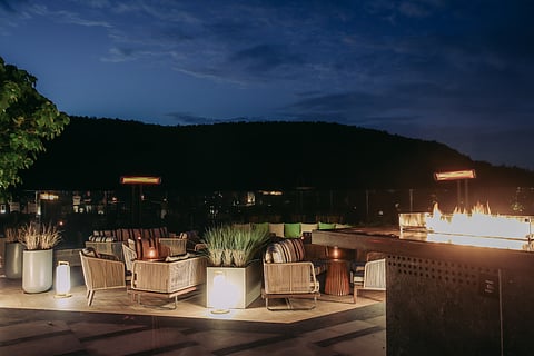 Beyul offers enchanting night view of the hills 