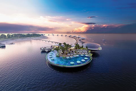 Sheybara Resort features reflective overwater orbs and inland luxury villas