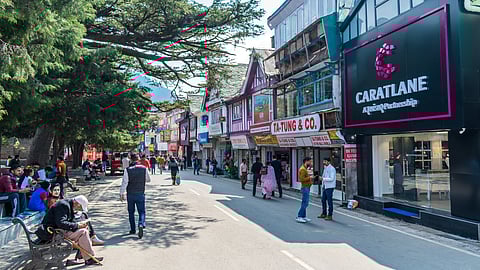 Mall Road is a major hangout point and shopping hub in Shimla