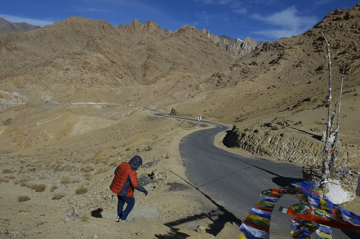 Trekking through the mountains to get closer to the creature